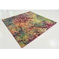 thumbnail image 2 of Unique Loom Jardin Collection Colorful, Vibrant, Abstract, Modern Area Rug, 6 0 x 6 0 Square, Multi/Blue, 2 of 6