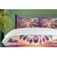 thumbnail image 3 of Ambesonne Lake Duvet Cover Set, Pure Wild Mountains Feathers, Queen, Pink Peach and Teal, 3 of 6