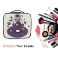 thumbnail image 6 of FORMRS Travel Makeup Bag Large Capacity Train Case Cosmetic Organizer with Adjustable Dividers, Orange Astronaut Planet, 6 of 8