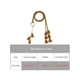thumbnail image 4 of INSPIRE CHIC Women's Woven Braided Rope Belts, Tassels Chain Skinny Thin Boho Waistband with Metal Ring for Skirt Dress 47.2x0.2" Red Brown, 4 of 6