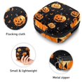thumbnail image 3 of Sanitary Napkin Storage Bag for Girls Women, Portable First Period Pads Bag Tampons Holder Girls Travel Makeup Bag, Large Capacity Happy Halloween Pumpkins Background, 3 of 6