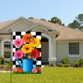 thumbnail image 2 of JOOCAR Linen Garden Flag with Gerbera Daisies and Butterflies for Spring Summer Home Outdoor Garden Yard Door Decor 12x18 inch, 2 of 5