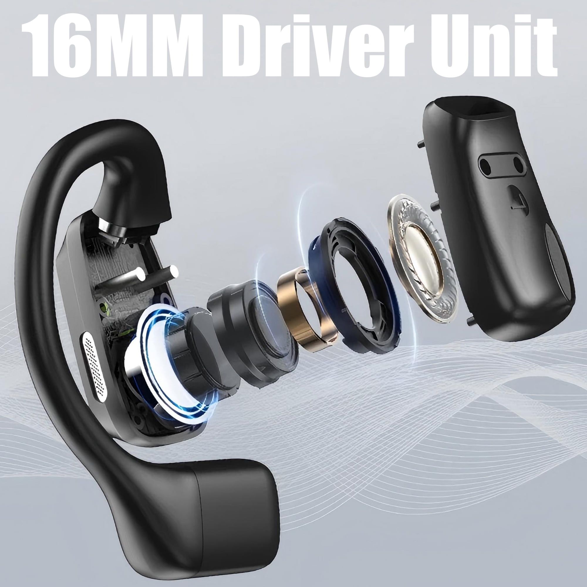 MINISO M98 Open Ear Earbuds Wireless Earbuds AI 135 Language Translator Earbuds with Smart Screen Mic,Bluetooth Earbuds Sport IPX7 Waterproof,Black