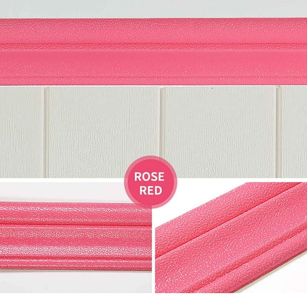 Fiudx Moldura de Pared Autoadhesiva, Zócalo Flexible, Relieve 3D, Fácil de Despegar y Pegar, Resistente Al Agua y Al Aceite, Decoración Del Hogar, Reparación de Paredes, Tamaño 8 Cm X 2,35 M