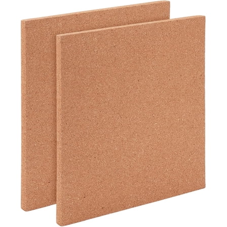2Pcs Glass Work Surface 12x12x0.5 Inch Square Wood Cork Board Cork Cup Mats Heat Resistant Glass Work Surfaces for DIY Crafts Table Countertop Protection