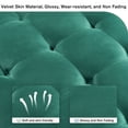 thumbnail image 4 of Youdao Chaise Lounge Chair Indoor Modern Solid Print Velvet Fabric Tufted and Tool-Free Assembly Sleeper Chaise with 2 Cushions, Green, 4 of 9