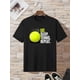 thumbnail image 1 of Boys' "Eat Casual Tennis Repeat" Cotton T-Shirt, Casual Summer Tee with Tennis Ball Graphic, Soft & Breathable Fabric, Round Neck, Regular Fit, 1 of 6