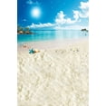 thumbnail image 2 of BSDHOME Polyester 5x7ft Summer Photography Backdrops Blue Sky and White Clouds Sandy Beach Background, 2 of 3