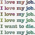 thumbnail image 3 of CafePress - I Love My Job Sweatshirt - Crew Neck Sweatshirt, 3 of 4