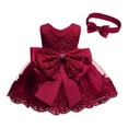 thumbnail image 2 of Girls Dress Set + Lace Bow Headband, 2 of 4