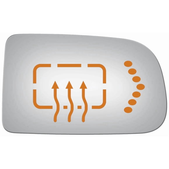 Miroir de Remplacement pour Passager Plat Chauffé avec Signal pour 03-05 GMC SIERRA 2500 HD