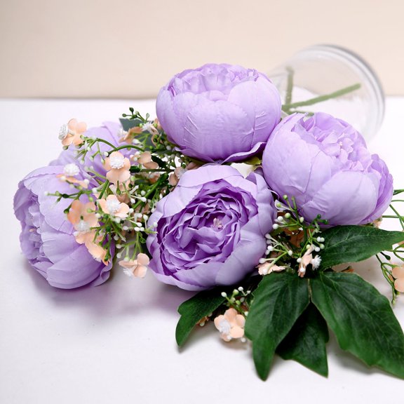 Efavormart 10 Pack - 3" Silk Peony Flower Heads, Artificial Peonies For Flower Arrangement - Lavender, DIY, Wedding, Bridal Bouquets, Table Centerpieces, Parties, Flower Wreath, Home, Floral Backdro