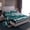 Teal Gray, variant on jejeloiu Football Game Twin Sheet Sets,Kids Ball Games Bedding For Rugby Boys 3 Pieces