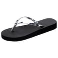 thumbnail image 2 of EliteGoogv Womens Flip Flops EVA Upper Round Toe Slip On Thong Sandals for Women Rubber Sole Beach Summer Outdoor Casual Shoes US :8, 2 of 8