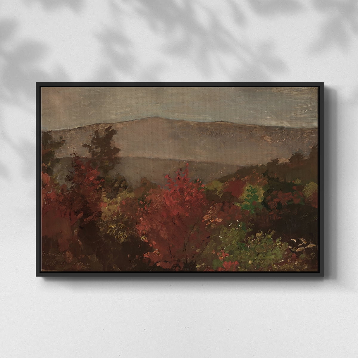 Vintage Landscape-CCCXXXI By Wexford Home Framed in Black Wood Gallery Wrapped Canvas 17 in. x 25 in.