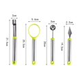 thumbnail image 2 of LITINKIMI 4Ud Utensilios De Cocina Para Esculpir Con Mango Verde Y Acero Inoxidable, 2 of 5
