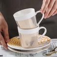 thumbnail image 6 of Rotating Reflection Ceramic Coffee Mug | Moving Design with Golden Strokes | Round Handle & Anti-Slip Base | 12oz Tea & Coffee Cup, 6 of 9