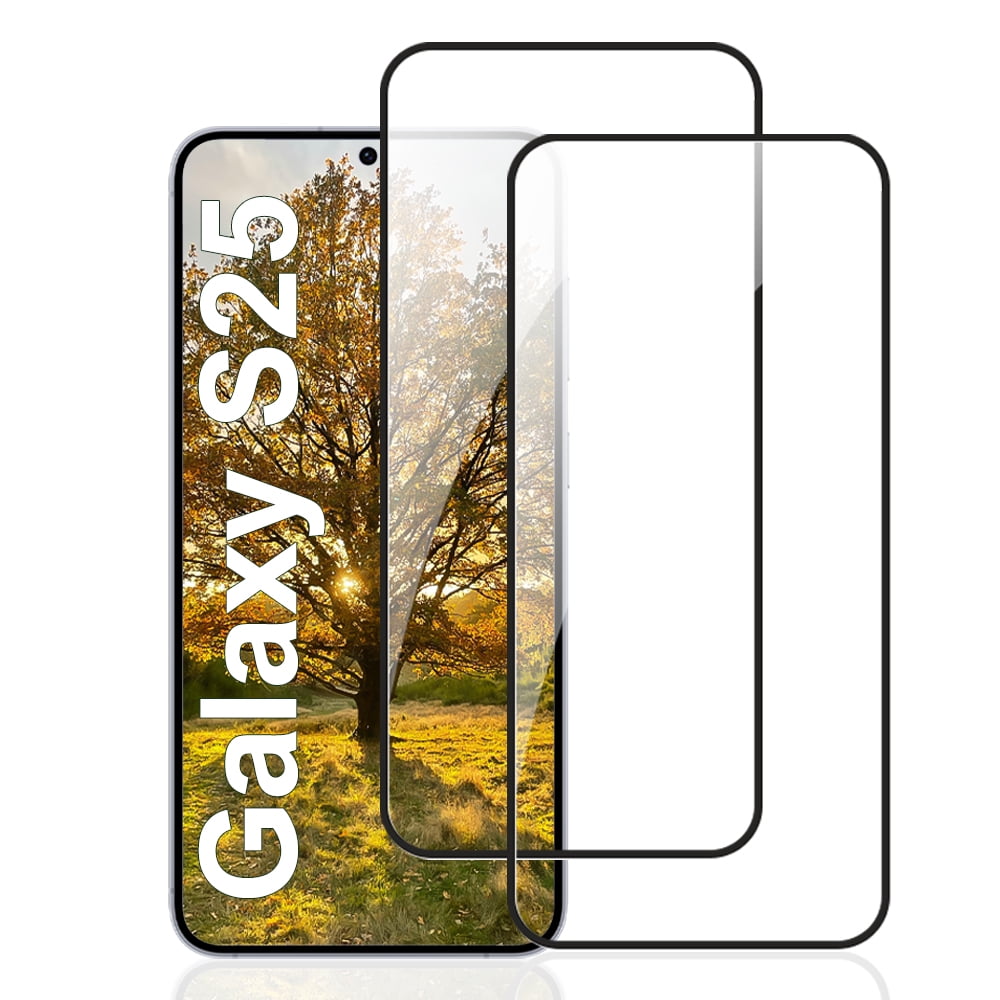 2 Pack for Samsung Galaxy S25 Plus Screen Protector Tempered Glass, 9H+ Hardness HD Tempered Glass Fingerprint Unlock Ultra Clear Anti-Scratch Case Friendly Bubble Free