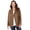 Toffee, variant on Women's Plus Size Faux Leather Moto Jacket