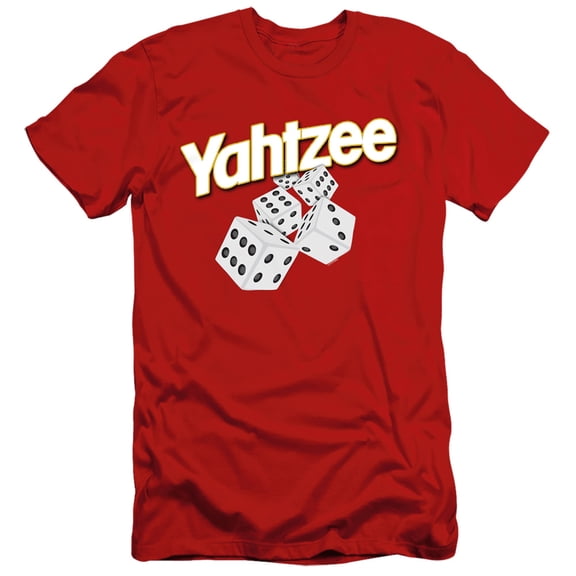 Yahtzee Tumbling Dice S/S Adult 30/1 T-Shirt Red