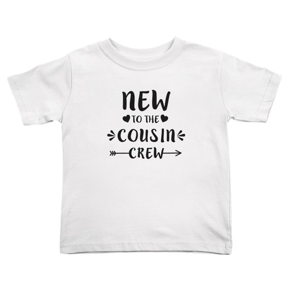 New To The Cousin Crew Funny Toddler T Shirts for Boys Girls (White, Youth XL)