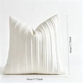 thumbnail image 3 of DefiDgd Velvet Throw Pillow Cover,Minimalist Striped Textured Square Cushion Case,Soft Decorative Pillow Slip for Sofa Couch Bed Living Room Bedroom Farmhouse Home Decoration(White), 3 of 7