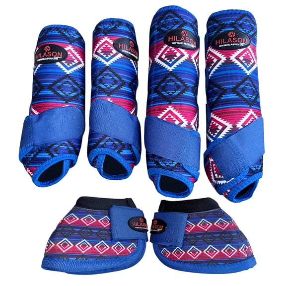 S Hilason Horse Medicine No Turn Bell Boots Sports Front Rear Hind Leg Protective