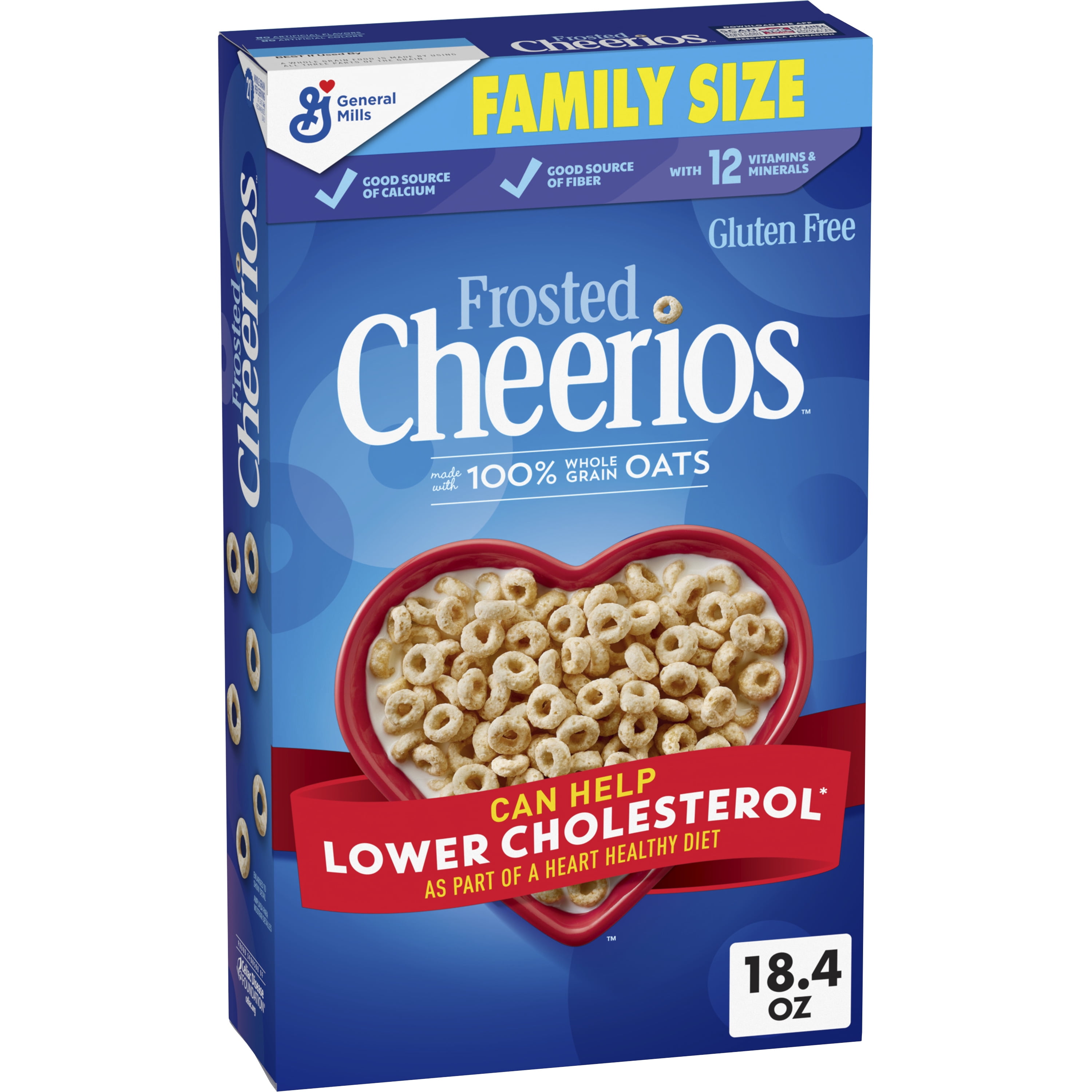Frosted Cheerios, Heart Healthy Cereal, Family Size, 18.4 oz