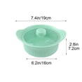 thumbnail image 3 of Microwave Vegetable Steamer, Collapsible Silicone Steamers With Lid, Food-grade Veggie Steamer Basket for Cooking Fresh & Frozen Vegetables Prep Meal, Dishwasher Safe (6.2''x7.4''x2.8'', Green), 3 of 6