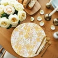 thumbnail image 3 of Round Placemats Set of 4 Watercolor Yellow Flower Place Mats Washable Woven Placemat Floral Plant Circle Braided Table Mat for Kitchen Dining Table Party Home Decor 15 Inch, 3 of 8