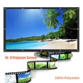 thumbnail image 3 of 84 inch Projection Screen Portable Foldable Projection Screen 16:9 Polyester Projector Screen for Home Office KTV, 3 of 8