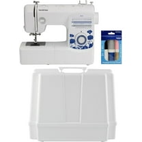 Brother MZ53 53-Stitch Sewing Machine, Hard Plastic Storage and Carry Case, Premium Sewing Thread 6-Pack Included