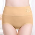 thumbnail image 2 of Kmdttou Summer 65% off Clearance!Women's Lace Abdomen Mid-rise Waist And Hip Lift Comfortable Body Breathable Underwear Briefs (Available in Plus Size), 2 of 7