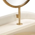 thumbnail image 4 of Penelope Cream Vegan Leather Wrapped Vanity Desk, 4 of 8