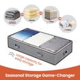 thumbnail image 5 of 6Pack Under Bed Storage Containers with Zipper & Handles, Large 90L Foldable Underbed Storage Bags for Blankets, Clothes & Bedding, Breathable Fabric Organizer with Clear Window, 39.4 x 19.7 x 7.1 in, 5 of 7