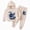 T020-Khaki, variant on Zuwimk Toddler Boy Girls Sweatsuit Graphic Printed Hoodie Sweatshirt and Jogger Pant Sets(T020-Grey)