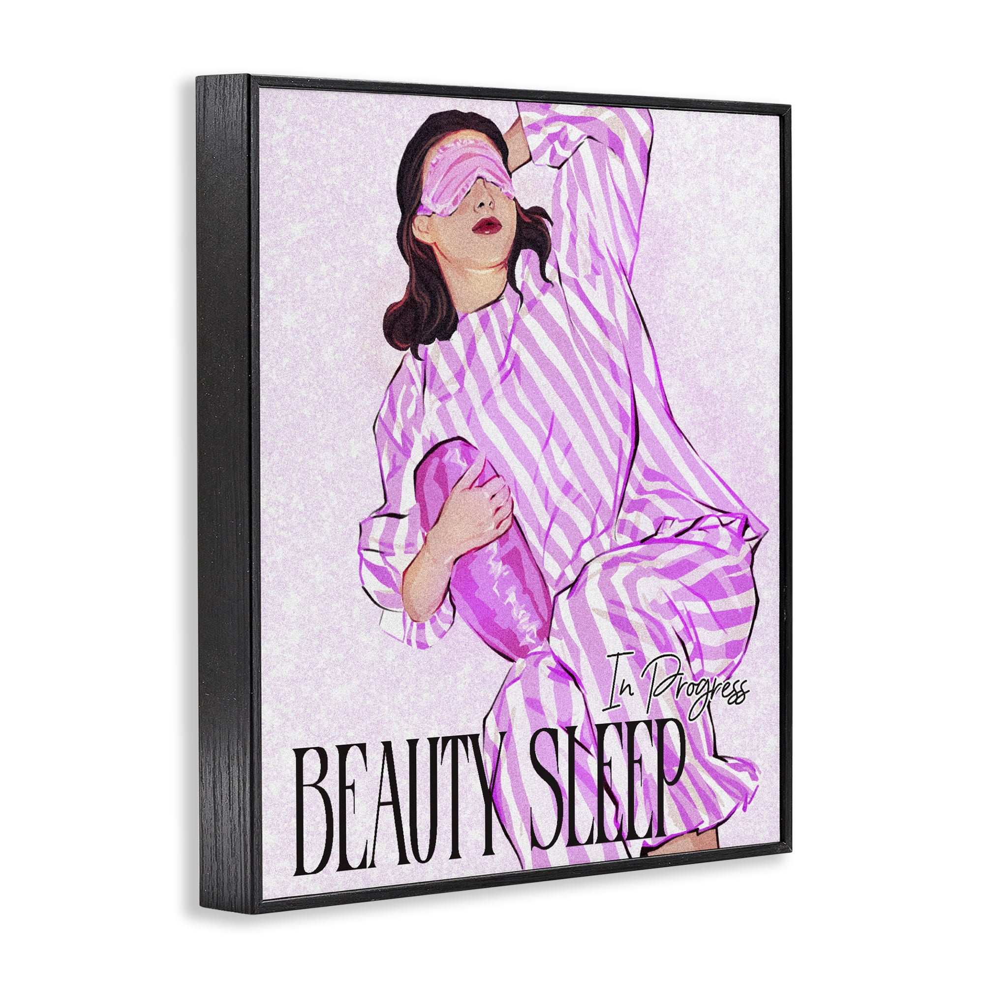 Stupell Industries Beauty Sleep In Progress Black Framed Giclee Art, design by Ziwei Li