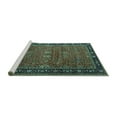 thumbnail image 2 of Ahgly Company Machine Washable Indoor Rectangle Oriental Turquoise Blue Industrial Area Rugs, 2' x 3', 2 of 4