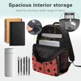 thumbnail image 5 of HUIACONG Cute Ladybug Print School Backpack for Age 6-18 Large Capacity Ergonomic Padded Adjustable Shoulder Straps for Elementary Middle High School Students Daily Use, 5 of 7