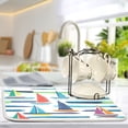thumbnail image 5 of Yayeee Dish Drying Mat for Kitchen Counter 16"x18" Microfiber Absorbent Pad, Colorful Sailboats, 5 of 7