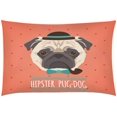 thumbnail image 4 of Juego de ropa de cama de 3 piezas ABPHQTO Hipster Pug Dog Funda nórdica Twin Size con 2 fundas de almohada, 4 of 4