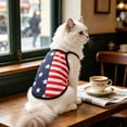 thumbnail image 4 of Dog Cat Independence Day Pet Vest Costume, Breathable Comfortable Stretch Fit Eye Catching Holiday Design, for Small Medium Dogs Cats Party Parade Photo, 4 of 9