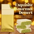 thumbnail image 6 of Ceres Gourmet Dubai White Chocolate Kunafa Pistachio Bar 3-Pack | Crispy Knafeh Pistachio Gift Set | 3 x 3.5oz (100g) | Perfectly Portioned | Shipped with Ice Packs, 6 of 9