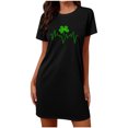 thumbnail image 4 of Sakmal St Patrick's Day Moomoo Nightgownss Women Short Sleeve Plus Size Pajama Sleep Dress Shamrock Print Irish St Paddys Day Short Ladies Nightgown L, 4 of 5