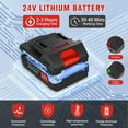 thumbnail image 2 of Battery Powered Weed Trimmer-24V 650W Electric Grass Cutting Machine with 2PCS Batteries 2000mAh-Lightweight for Garden & Lawn Edging (Red), 2 of 11
