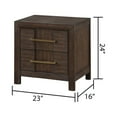 thumbnail image 4 of Modern Style 2-Drawer Nightstand Made with Wood in Walnut Color, 4 of 5
