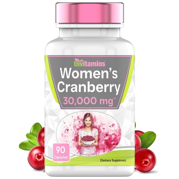 TNVitamins Cranberry Pills for Women: 30,000 mg - 90 Capsules | Urinary Tract Health Support*