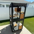 thumbnail image 2 of Aivituvin Catio Enclos Extérieur pour Chat - Roues, Boîte de Repos, Poteau à Griffer pour Chat, Plateforme de Saut - Maison Extérieure Parfaite pour Chats, 2 of 8