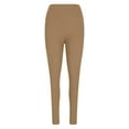 thumbnail image 6 of CFLVAEK Fleece Lined Yoga Pants for Women Plus Size Thermal Winter Leggings with Pockets Quick Dry Stretch Leggings Solid Color Workout Pant 2025 Khaki XL, 6 of 8