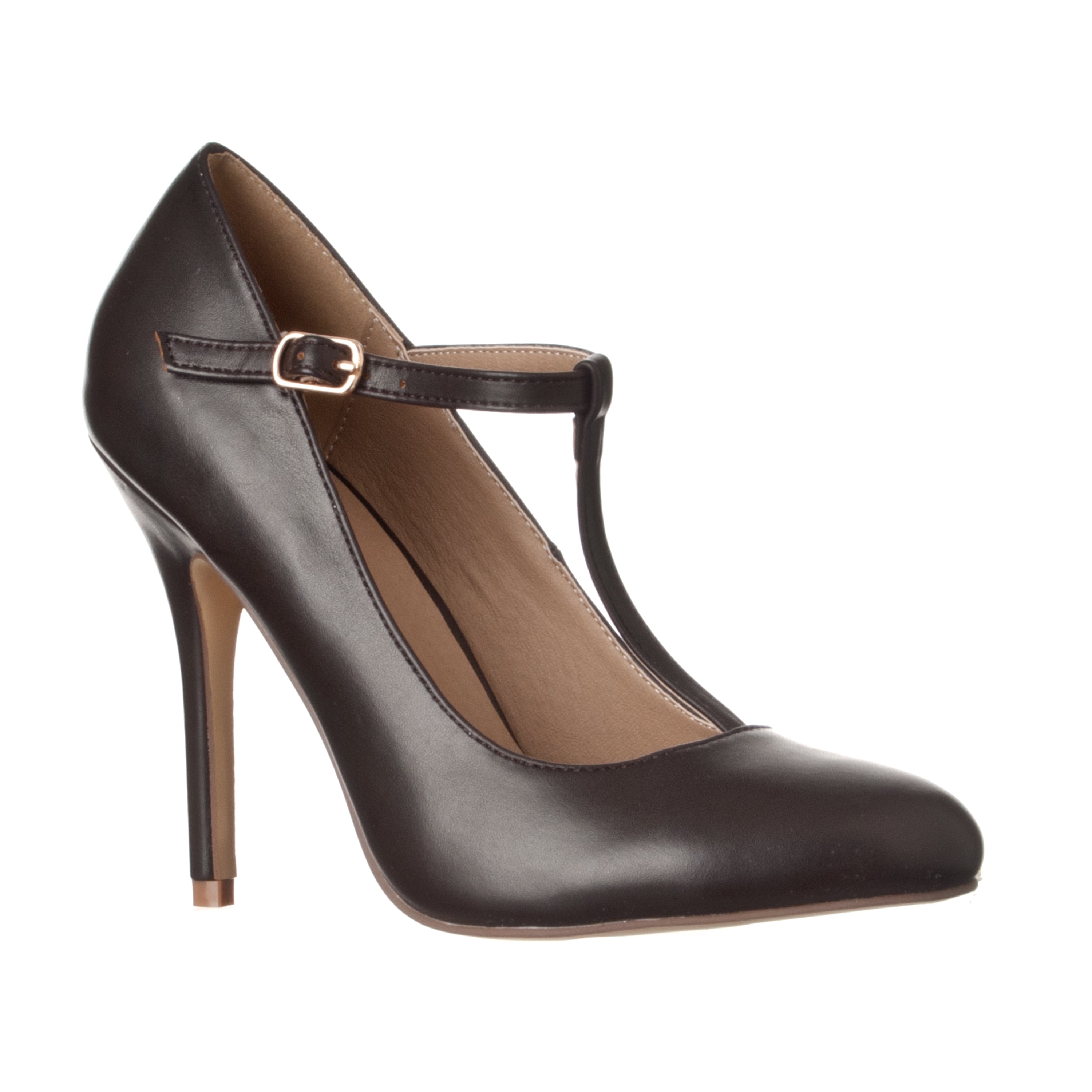 t strap high heel shoes